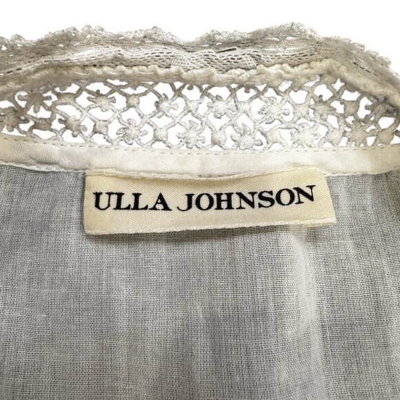 Ulla Johnson Madison Dress XS Blanc White Eyelet Lace Boho Ruffle Tassel Mini $4 - Picture 9 of 9